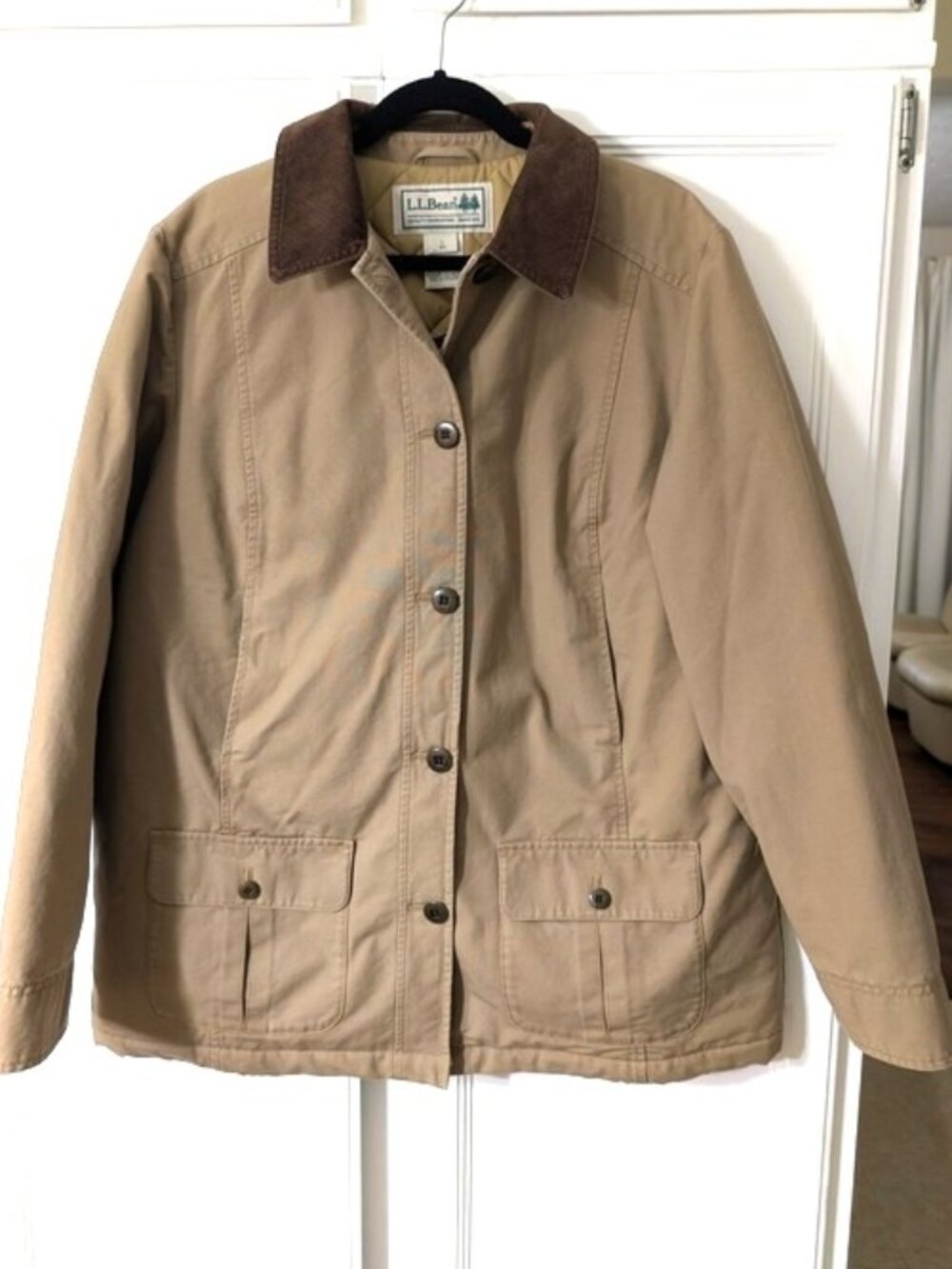 L.L. Bean Women's Adirondack Barn Coat Tan Size L - Picture 3 of 9